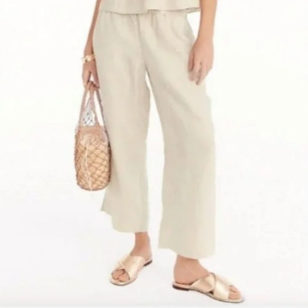 J. Crew Cream Wide Leg Pants